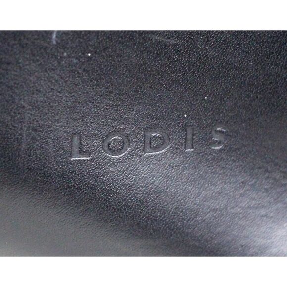 LODIS BLACK RED TRIM GENUINE LEATHER LAPTOP BUSINESS TOTE ORGANIZER SHOULDER BAG - Picture 2 of 16